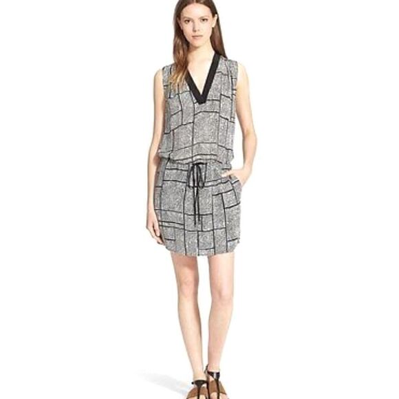 Nwot Vince polka dot print drop waist silk dress size medium - Picture 1 of 6